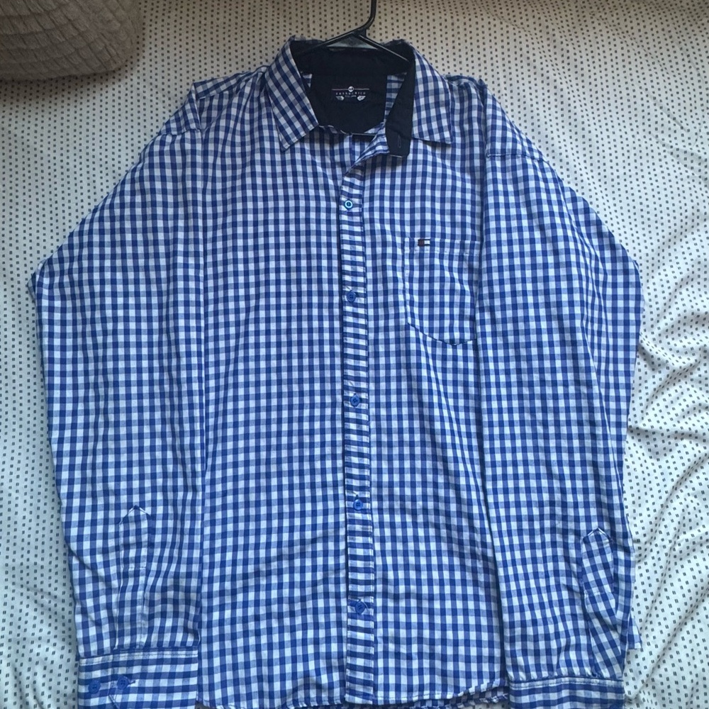 Tommy Hilfiger Blue Checkered Men's Shirt